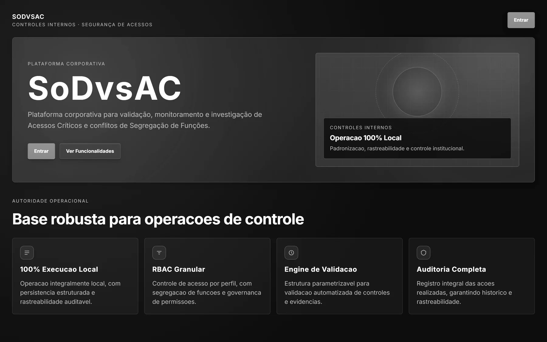 Tela do SoD vs AC
